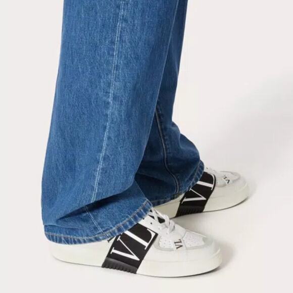 NIB$1150 Valentino Garavani VL7N Court VLTN LOGO Band Leather Sneakers 42.5 9.5